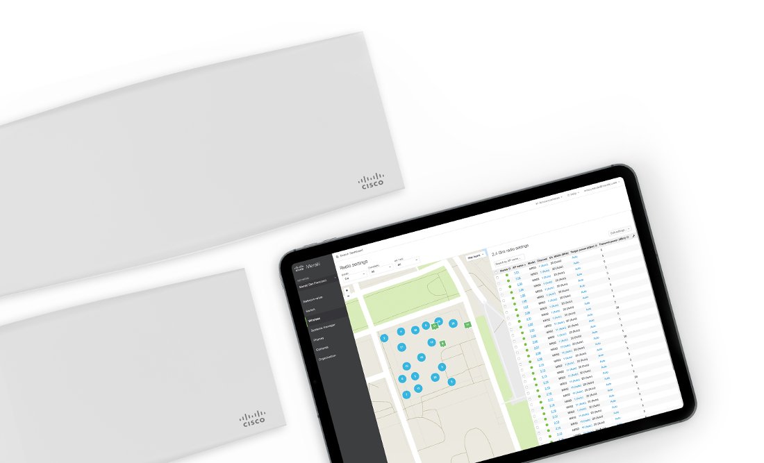 meraki shows wireless network devices realtime