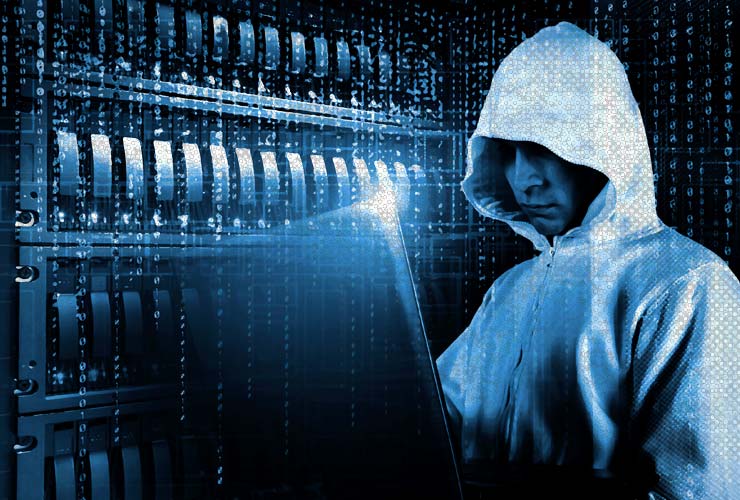 hacker wearing a hoodie